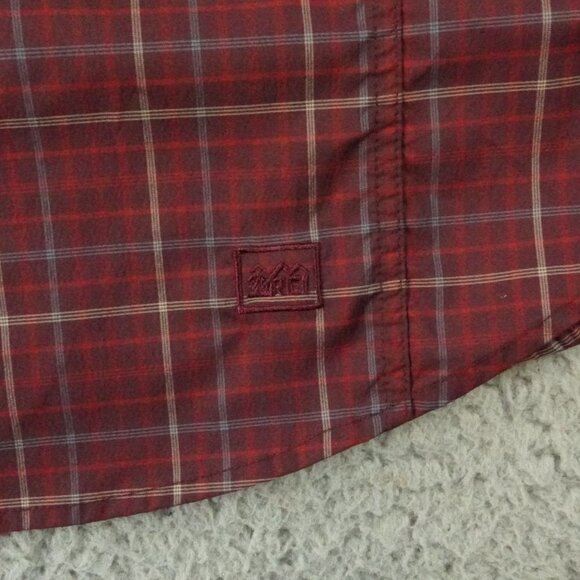 REI Men's Casual Button Down Shirt - Red Plaid - Picture 5 of 10